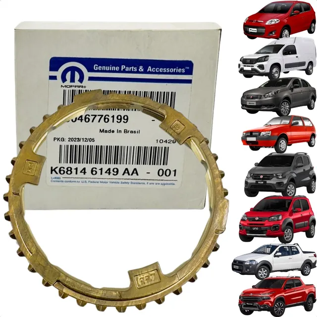 Anel Sincronizador Externo Câmbio 1ª 2ª Marcha Fiat 46776199