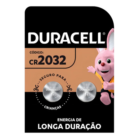 Pilha Moeda Cr 2032 Duracell Com 2 Unidades Pilha Moeda Cr 2032 Duracell Com 2 Unidades