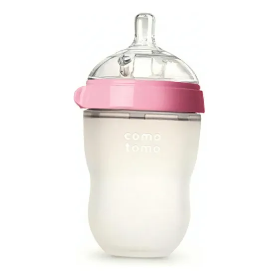 Mamadeira Comotomo Natural Feel, rosa, 8 onças