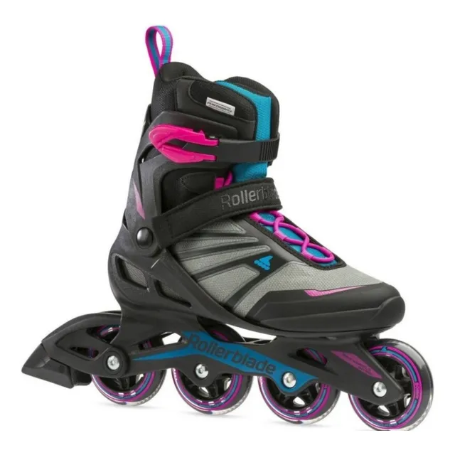 Patines Rollerblade Zetrablade Negro/fucsia + Muñequeras