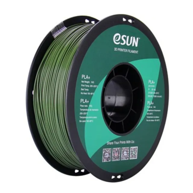 Filamento 3D Esun PLA+ de 1.75mm y 1kg olive green