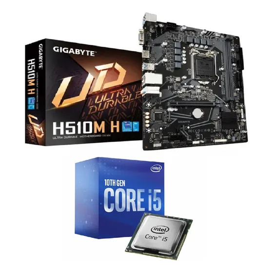 Combo Tarjeta Madre Gigabyte H510m K + Procesador I5-10400