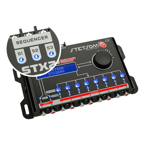 Processador De Áudio Digital Stetsom Stx-2848 Mais Vendido 12V