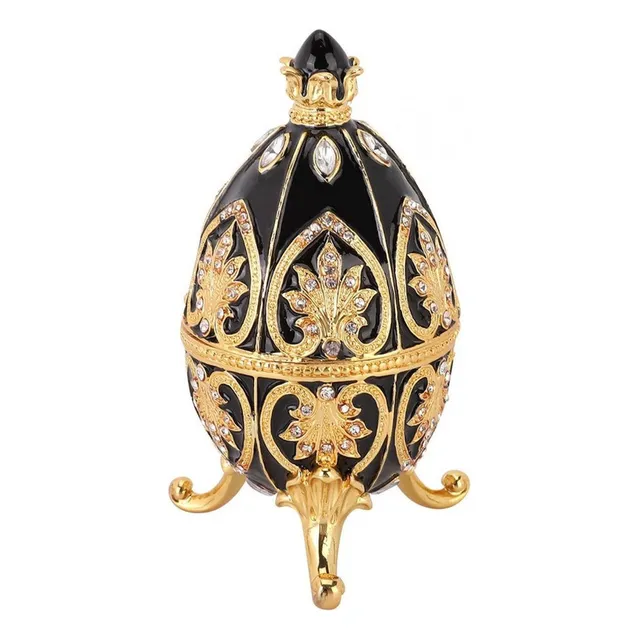 Wf Esmaltado Faberge Estilo Huevo Decorativo Con Bisagras.
