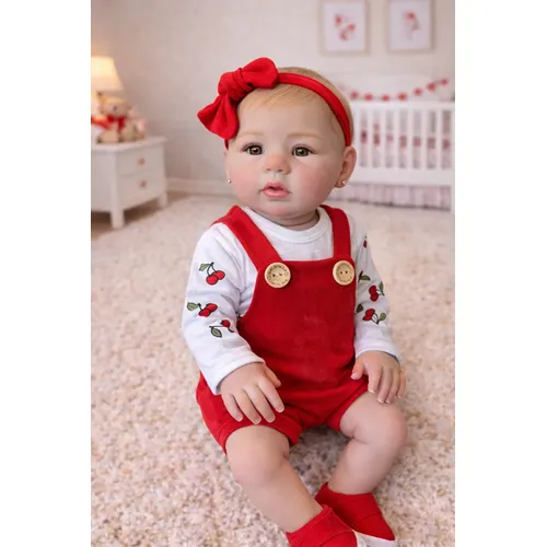Boneca Reborn Kit Joseph 60cm Realista Com Cabelo e Acessórios