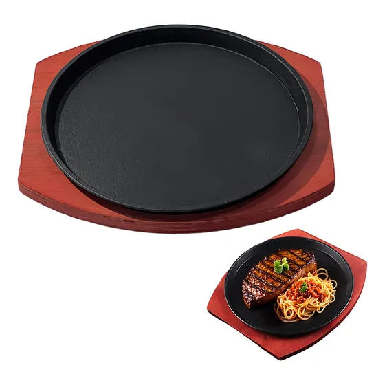 1 X Plato De Hierro Fundido Para Carne,sartén,carne,mariscos