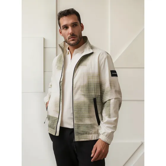 Chaqueta Diffused Grid Multicolor Calvin Klein