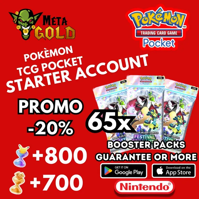 Pokemon Tcg Pocket + Paquete 800 Reloj De Arena 