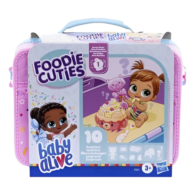 Set Estuche + Muñeca Baby Alive Foodie Cuties Sorpresa