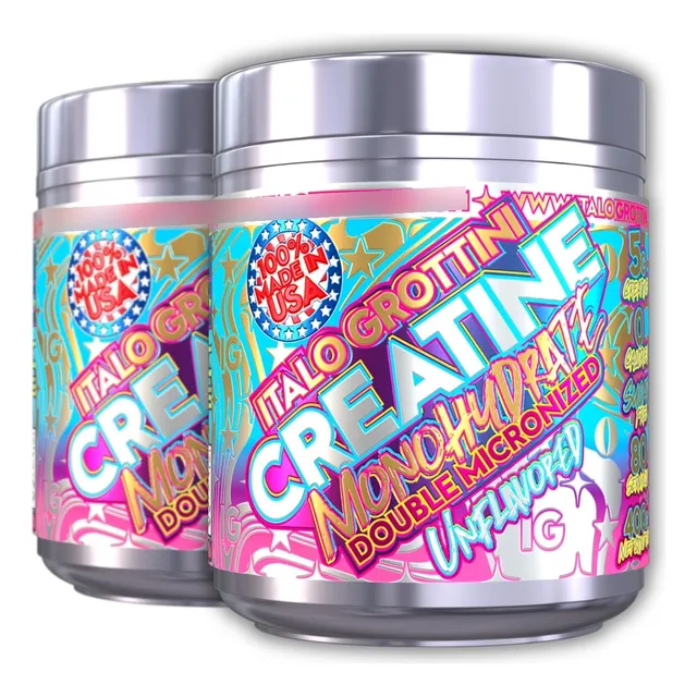 X2 Creatina Monohidratada 400gr Doblemente Micronizada Italo