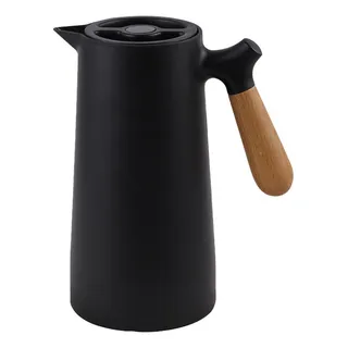 Garrafa Térmica Café 1 Litro Cabo Madeira C/ Botão Nórdica Garrafa Térmica Café 1 Litro Cabo Madeira C/ Botão Nórdica