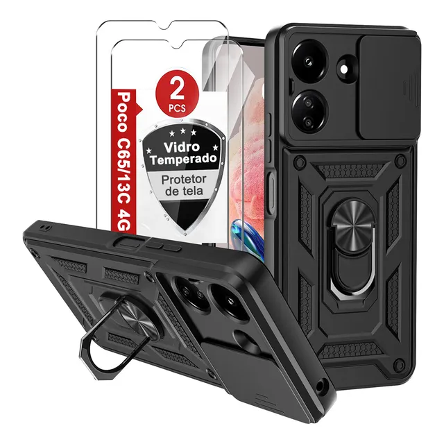 Capa Capinha Para Xiaomi Poco C65/redmi 13c 4g + 2película