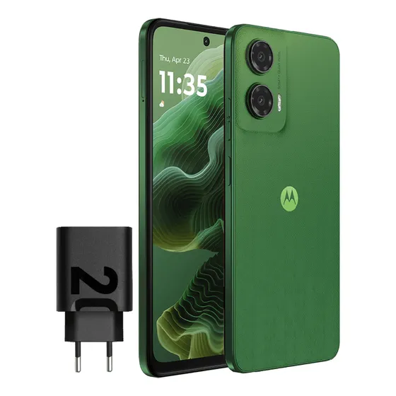 Motorola Moto G35 5G 256Gb/4Gb Ram hasta 12GB, Verde, Cuero Vegano, 5000mAh, Gorilla Glass 3, NFC.
