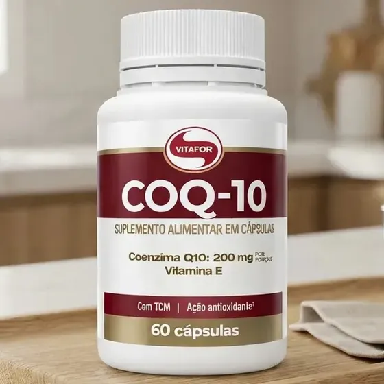 CoQ10 Vitafor Coenzima Q10 200mg em cápsula Sem sabor de 60 un