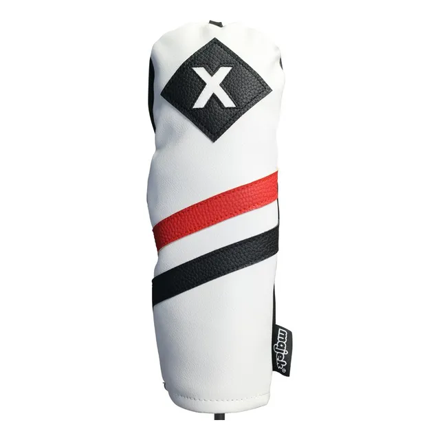 Funda Para Cabeza Golf Retro Color Blanco Rojo Negro Estilo