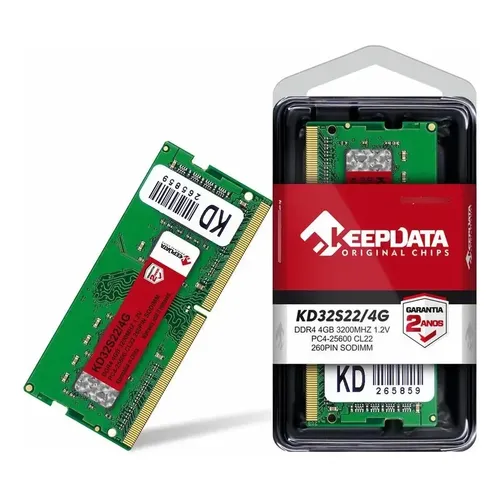 Memória Ram Notebook Ddr4 8gb 3200mhz Keepdata Kd32s22/8g | Frete