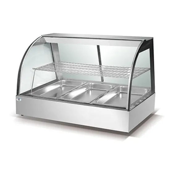 Tope Caliente Arepero Vidrio Curvo 1.20x70x35 Ll. Xavi