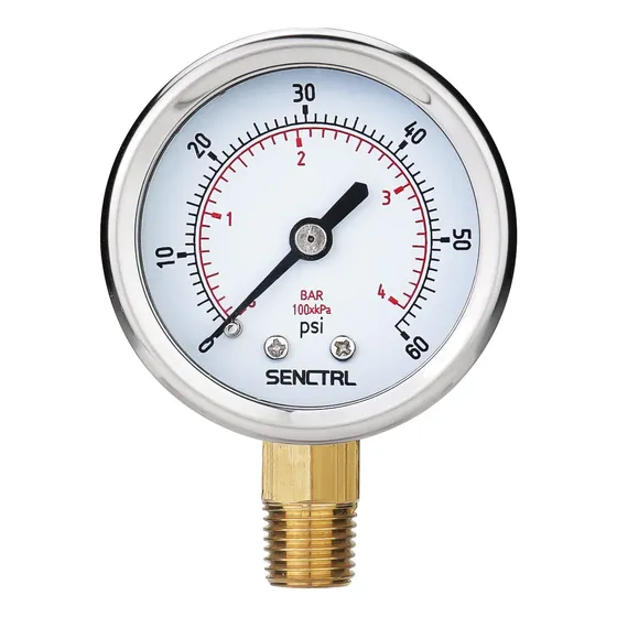 Senctrl Medidor Presion 0-60 Psi Esfera 2  Montaje Inferior
