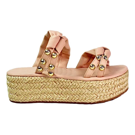 Sandalias Plataformas Yute Calzado Zapato Dama Mujer Karla C