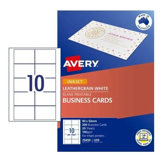 Papel Para Impresión 250 Tarjetas De Presentación Precortado