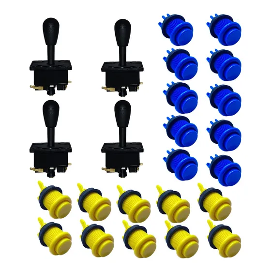 Kit 20 Botões 4 Comandos Arcade Joistick Com Micro