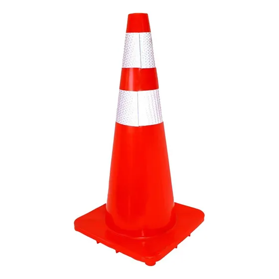 Cono Vial Pvc 70 Cm Dos Cintas Reflectivas Demarcación Vial