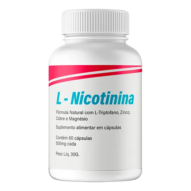 1 Frasco L-nicotinina 100% Original - 60 Caps