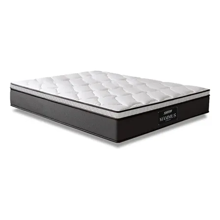 Colchão Casal Molas Ensacadas Euro Pillow Maximus 138 X 188 X 24 Cm Gazin Cinza E Branco Suporta Até 120kg Por Pessoa Cinza/branco