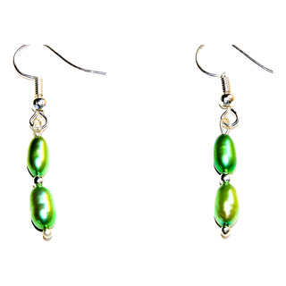 2 Aretes Perlas Cultivada Verde 2x 2 2 Aretes Perlas Cultivada Verde 2x 2