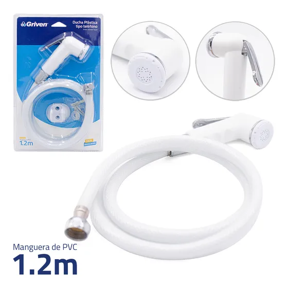 Ducha Teléfono Blanca Plastico