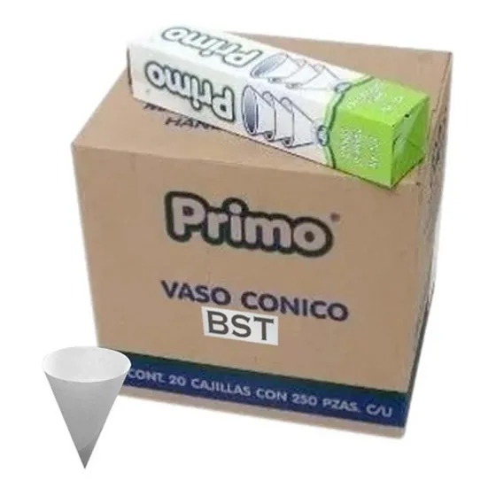 Vaso Cónico De Papel Primo® No. 106 Caja Con 5000 Piezas 