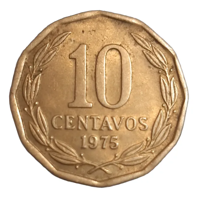 Moneda Chilena De 10 Centavos Año 1975