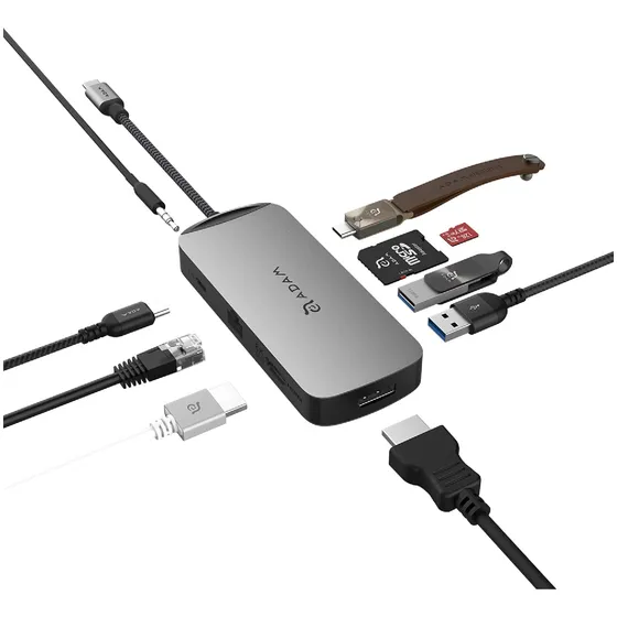 Elements Adaptador Usb-c 8k Estacion Acoplamiento Para Casa