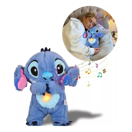 Stitch Juguete Que Respira, Alivia La Ansiedad Con Sonido Color Biue Pink