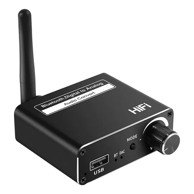 Convertidor De Audio Bluetooth Dac De Alta Fidelidad A 3.5 M