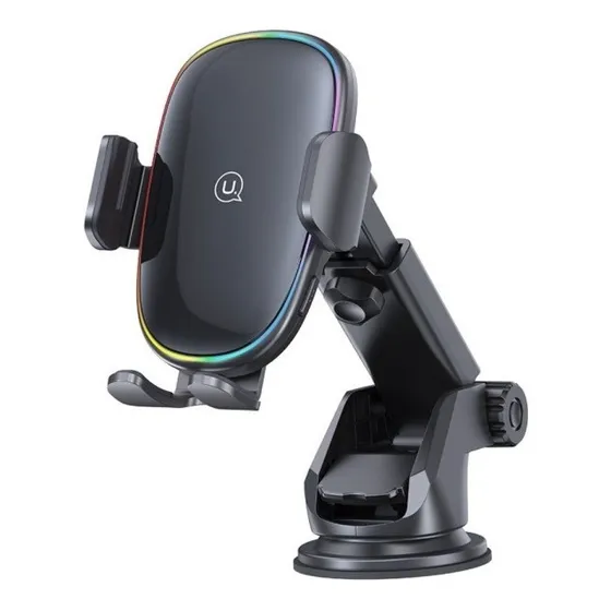 Cargador Auto 15w Inalámbrico Con Ventosa Luces De Colores