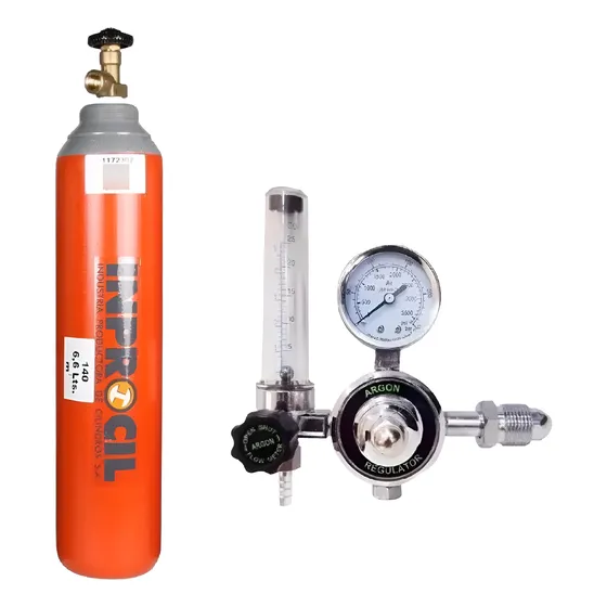 Combo Tubo 1m3 Soldadora Mig Regulador Argon Caudalimetro