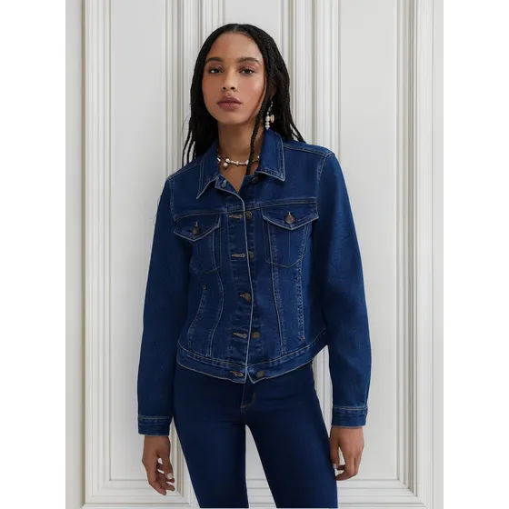 Jaqueta Jeans Feminina Reta Com Botões Hering