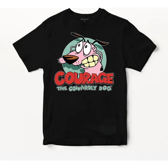 Remera Coraje El Perro Cobarde (negra:) Ideas Mvd