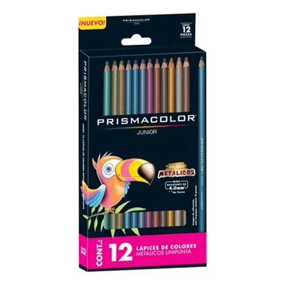 Set 12 Lapices Colores Metálicos Prismacolor Jr.