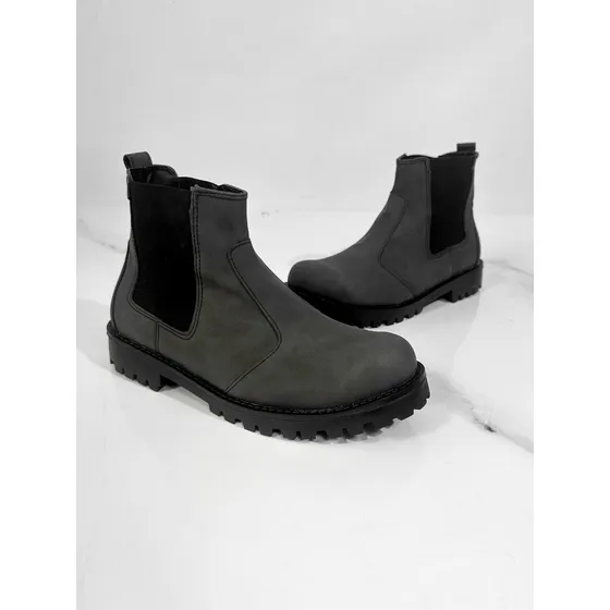 Botas De Cuero Hombre Borcegos Zapatillas Zapato Gritt Moda