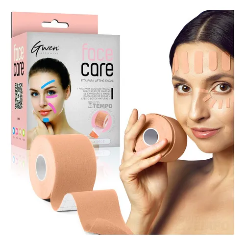 Fita Lifting Facial Tape Anti Rugas Sinais Rosto 5 Metros Momento de aplicação Dia/Noite Tipo de pele Todo tipo de pele