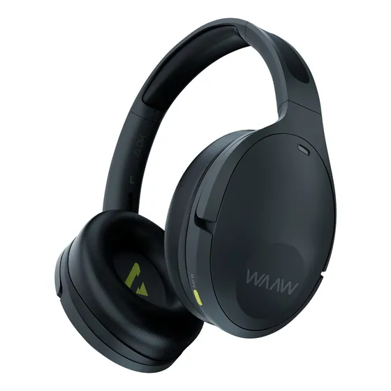 Fone De Ouvido Bluetooth Waaw Sense 300hbnc Cor Preto C/ Verde