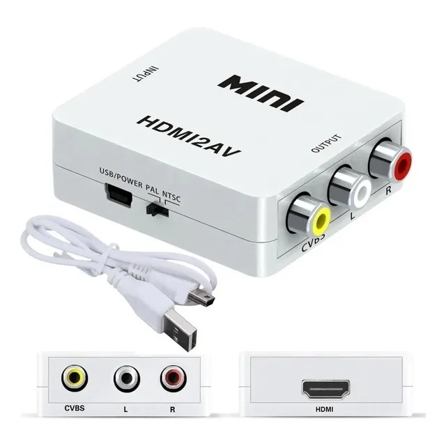 Caja Convertidor Hdmi A Rca 1080p Adaptador