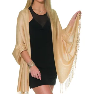 Chal / Talit De Oracion Shineglitz Champán Crema Ligera Chal / Talit De Oracion Shineglitz Champán Crema Ligera