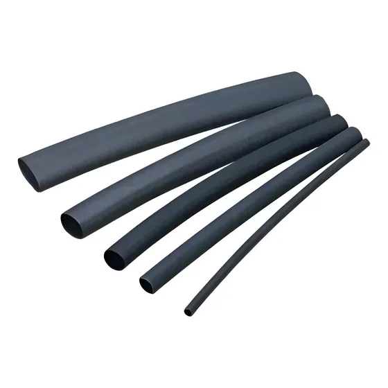Tubo Termocontraible Negro Con Adhesivo 3,2mm X10mts