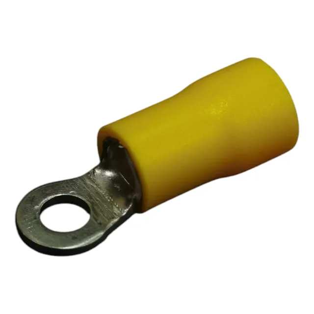 100 Pzas Terminal Estañada Ojillo 1/8 Calibre 12-10awg