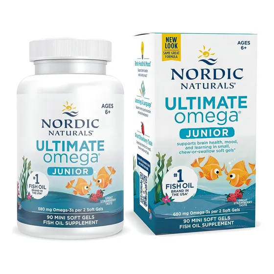 Omega 3 Nordic Naturals Ultimate Omega Junior Niños Sabor Frutilla 90 Softgel