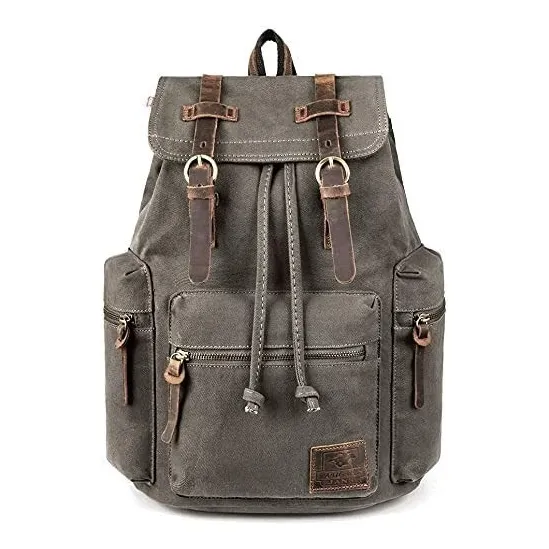 P.ku.vdsl Mochila De Lona Vintage, Senderismo, Bolsa De Viaj