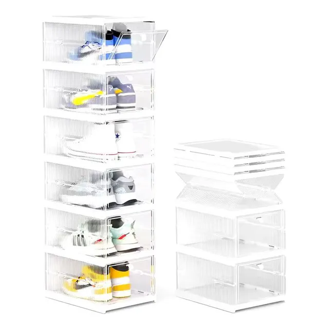 Zapatera Plegable 6 Niveles Transparente Antipolvo Compacta